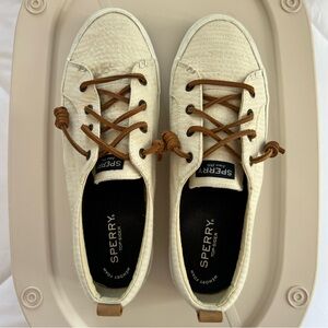 Sperry | Cream Sneakers with Tan Laces